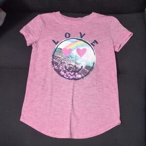 Pink Love Graphic Kids T-Shirt